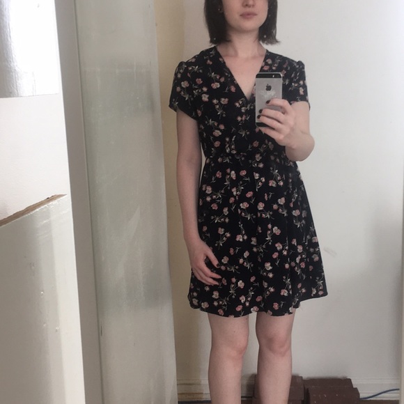 Navy floral dress - Picture 3 of 3
